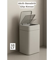 Sessiz Kapanan Akıllı Hareket Sensörlü Çöp Kovası 18 L