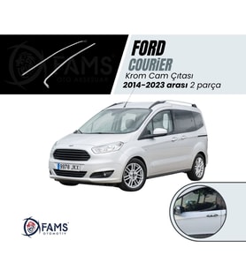 Ford Tourneo Courier Krom Cam Çıtası 2 prç. 2014 ve üzeri Paslanmaz Çelik
