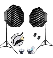 Gdx HD-200W Video Led & Gdx BW-120 Gridli Softbox 2'li Sürekli Led Işık Seti