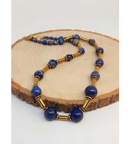 Lapis & Hematit Taşı Tasarım Unisex Kolye (45084)