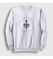 Presmono Unisex Beyaz Logo Wardruna Sweatshirt 476621tt (Beyaz)