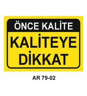 İŞ GÜVENLİĞİ UYARI LEVHASI 1 ADET PVC 21 X 29CM