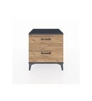 Hyperion Komodin 2 Çekmeceli 60x44x64 Antrasit-Çam