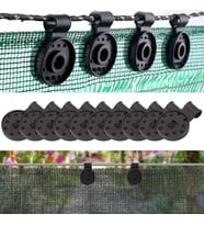 Mcg® 10 Adet Güneşlik Filesi Sabitleme Klipsleri, Gölgelik Bezi ve Brandalar İçin Dayanıklı Plastik Kelepçe Kancaları