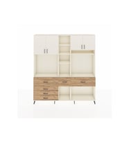 Arges Dolap 11 Raflı 6 Çekmeceli 4 Kapaklı 220x30x243 Aytaşı-Aytaşı/Çam