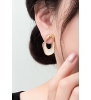 Kadın Özel Tasarım Mineli 3 cm Küpe 0001