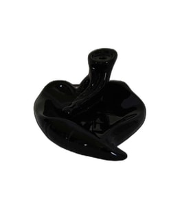 Geri Akış Buhurdanlık Tütsülük Seramik Kalp Siyah Backflow C0888