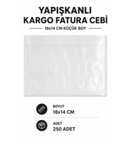 Northcity 18x14 Cm Küçük Boy Yapışkanlı Kargo Fatura Cebi 250 Adet