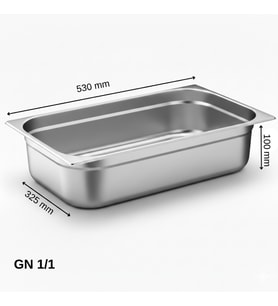 ÜRET Standart Gastronom Küvet GN 1/1 100 mm 14 lt