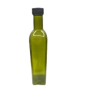 250ml yeşil cam maraska şişe, 24 adet, zeytinyağı şişesi, cam şişe, sirke şişesi,