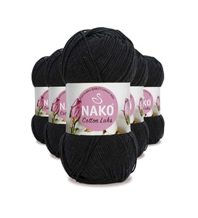 5 Adet Cotton Lüks Yelek Tunik Kazak Bluz Hırka İpi Yünü Siyah 97568