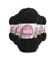5 Adet Cotton Lüks Yelek Tunik Kazak Bluz Hırka İpi Yünü Siyah 97568
