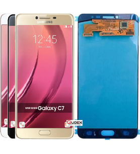 Samsung Galaxy C7 (Sm-C7000) Lcd Ekran Dokunmatik (Altın)