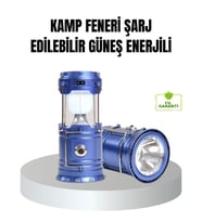 Güneş Enerjili Kamp Lambası Şarjlı Taşınabilir Kompakt Açık Hava Işığı