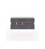 Arges Konsol 8 Raflı 8 Kapaklı 176x30x99 Aytaşı-Antrasit/Çam