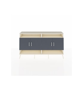 Arges Konsol 6 Raflı 4 Kapaklı 176x30x99 Aytaşı-Antrasit/Aytaşı