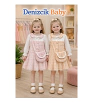 Tül Kollu Çantalı Çocuk Elbisesi – 1-2-3 Yaş