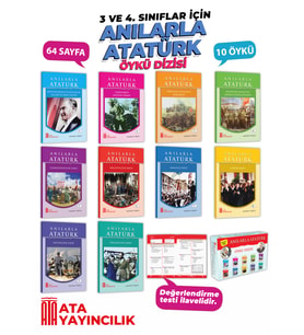 3 ve 4. Sınıflar İçin Anılarla Atatürk 10 Kitaplık Kutulu Hikaye Kitabı Seti - Okumayı Sevdiren - Değerlendirme Kitapçığı İlaveli - Öğretmen Tavsiyeli - Değerler Eğitimini Destekleyen - En Hikaye