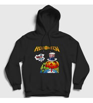Presmono Unisex Siyah Out Helloween Kapüşonlu Sweatshirt 149417tt