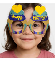 Northcity Cupcake Temalı Doğum Günü Gözlüğü 6'lı Paket - Happy Birthday Parti Aksesuarı