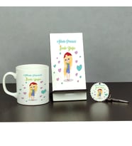 Ailenin Prensesi Üçlü Set (Kupa + Telefon Standı + Anahtarlık)