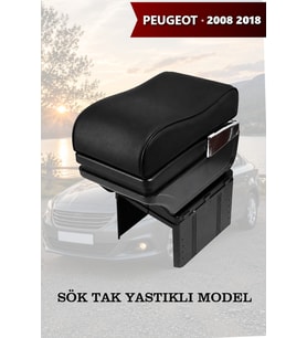 peugeot 20082018 kol dayama geniş model Lüks Siyah Yastıklı Deri