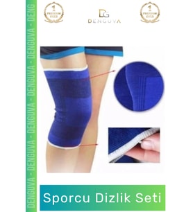 #ElastikBandaj Kompresyon Destekli Ortopedik Isı Koruyucu Esnek Rehabilitasyon Sporcu Dizlik 2'li Se