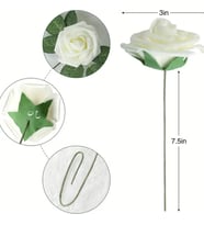 Boutonnieres Merkezleri için İvory W / Sap, DIY 1 adet