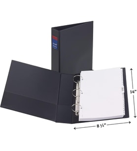 Avery Legal; Sağlam Binder 3 Halkalı; 5,1 Cm Yuvarlak Halka, Siyah, 1 Binder (6401)