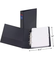 Avery Legal; Sağlam Binder 3 Halkalı; 5,1 Cm Yuvarlak Halka, Siyah, 1 Binder (6401)