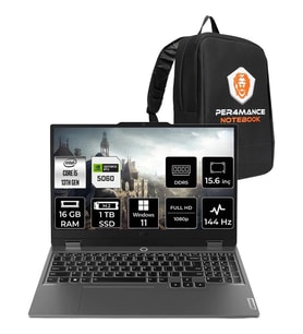 Lenovo Loq i5 13450HX RTX 5060 8GB Gaming Laptop 16GB RAM 1TB SSD 15.6" FHD 144Hz Win11 Pro + Per4 Çanta 83JE00XRTRP398