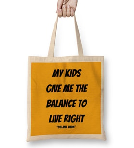 Celine Dion Quotes Gift- Vintage Bez Çanta Uzun Saplı