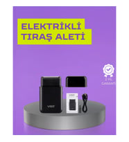 Mey İthalat® Kart Tasarımlı Şarjlı Tıraş Makinesi 2 Başlıklı Hassas Kesim