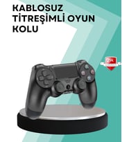 Mey İthalat® Kablosuz Ps4 Oyun Kolu – Çift Titreşimli Motor, Uzun Pil Ömrü Hassas (Krem)