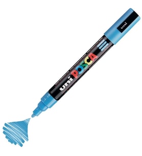 UNİ POSCA SU BAZLI POSTER MARKER 1.8-2.5 PC-5M AÇIK MAVİ