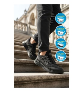 Walkway Motano M Siyah-Beyaz Erkek Spor Ayakkabı