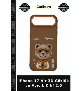 iPhone 17 Air 3D Gözlük ve Ayıcık Kılıf 2.0 Seçim Stil Aksesuar