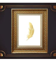 Gold Altın Kalın Çerçeveli Paspartulu Tablo vk1246