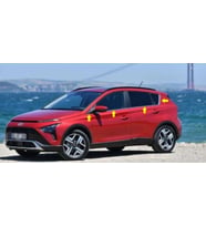 Hyundai Bayon Krom Cam Çıtası 8 parça 2021 ve üzeri Paslanmaz Çelik