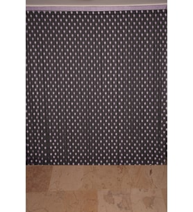 PUANLI ÇİFT RENK LİLA İP PERDE HAZIR DÜĞMELERİ DİKİLMİŞ İP PERDE 300*270 cm