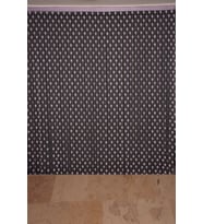 PUANLI ÇİFT RENK LİLA İP PERDE HAZIR DÜĞMELERİ DİKİLMİŞ İP PERDE 300*270 cm