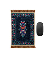 Bursa İpek Siyah Dekoratif Küçük Halı Mousepad