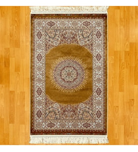 Geleneksel Çiçek ve Bitkisel Motifli 300 x 400 İpek Halı