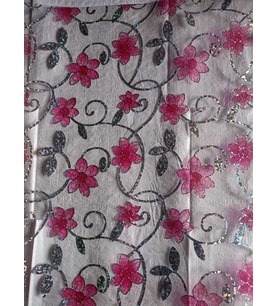 ŞEFFAF DESENLİ MASA ÖRTÜSÜ 1,7 mm 80 cm Pvc Kaymaz Masa Örtüsü (Pembe)