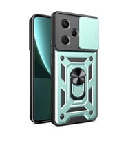 Redmi Note 13 Kılıf Pars Lens Yüzüklü Silikon - Yeşil