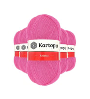 Northcity Kristal Çift Katlı El Örgü İpi Şeker Pembe 5'li Set - Pilling ve Sertleşme Sorununa Son
