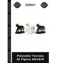 Özel Üretim Dekoratif Figür Ev Aksesuarı Hediyelik Polyester Yavrulu At Figürü Alk1629