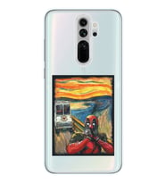 Redmi Note 8 Pro Uyumlu Deadpool Çığlık Tasarımlı Şeffaf Telefon Kılıfı