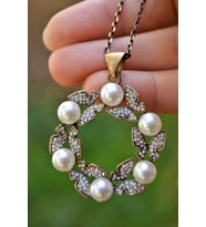STONEAGE JEWELLERY İncili Kelebek Bayan Kolye