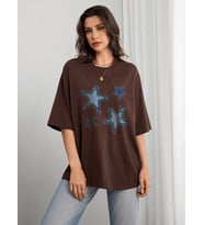 Eternal Light Baskılı Tasarım Tshirt (Kahverengi)